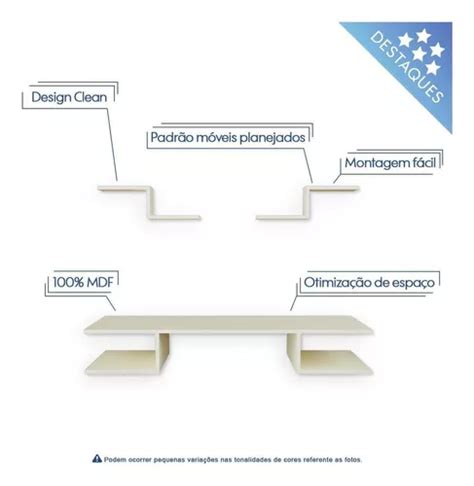 Decoraset Mesa Suspensa Prateleira Estudos Home Office Computador