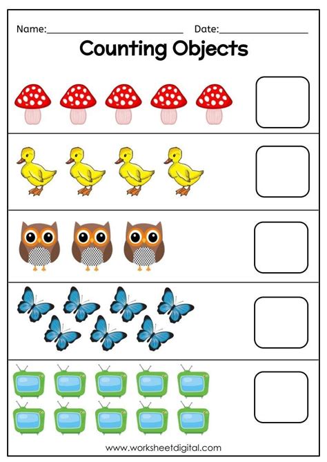 Buy Counting Objects To 20 Number 1 To 20 Kindergarten Worksheet