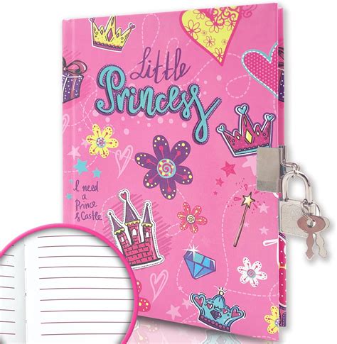 Ginmlyda Cute Secret Diary For Girls 18 X 135 Cm Princess Girls Diary With 160 Pages Pink