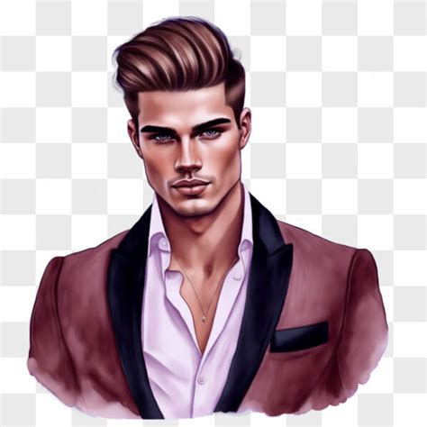 Descarga Hombre en Elegante Traje y Camisa Blanca PNG En Línea