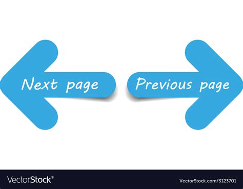 Arrows Next And Previous Page Royalty Free Vector Image