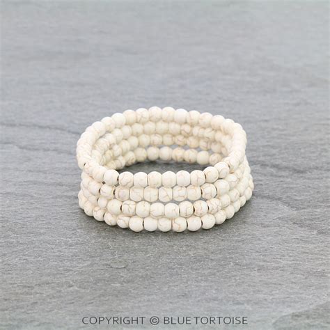 Western Color Bead Stackable Bracelet Bluetortoisewholesale