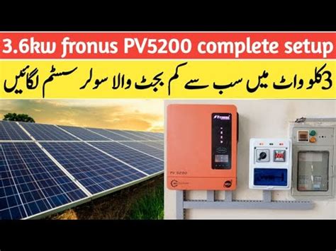 Fronus Pv5200 Installation 3 6kw Solar System Installation Electric