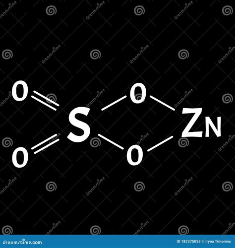 Zinc Sulfate Is A Molecular Chemical Formula Zinc Infographics Vector