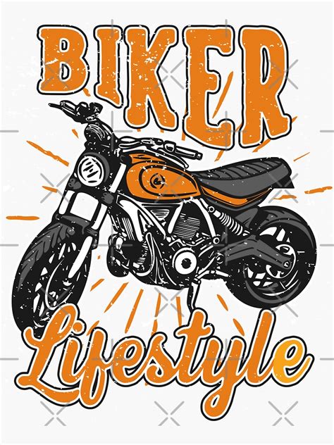 Biker Lifestyle Street Naked Motorcycle Cafe Racer Rider Sticker For