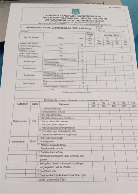 Mr 103 Pengkajian Resiko Jatuh Dewasa Skala Morse