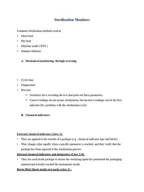 Chapter 3_Sterilization Monitors | PDF | Sterilization (Microbiology)