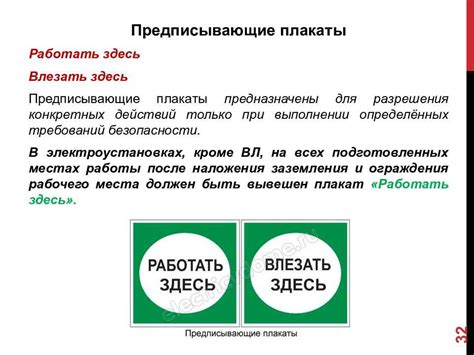 Предписывающие плакаты по электробезопасности
