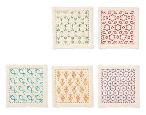 Sashiko Dish Towel Kit Yosemoyo Shikaku Hobbyrahobbyre Sahiko Cloth