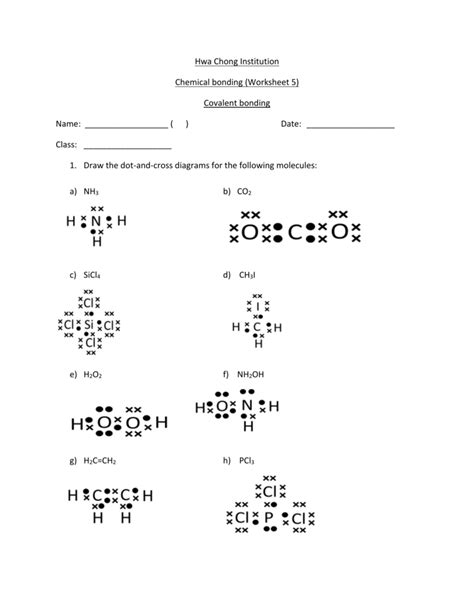 Covalent Bonding Worksheet Answers E Streetlight