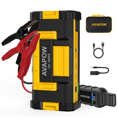 Avapow 2000a Car Jump Starter Powerful Car Jump Starter With Usb Quick Charge And Dc Output 12v