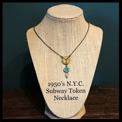 1950s Nyc Subway Token Necklace Etsy