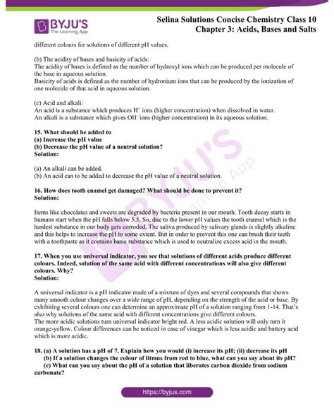 Selina Solutions Class 10 Concise Chemistry Chapter 3 Acids Bases And