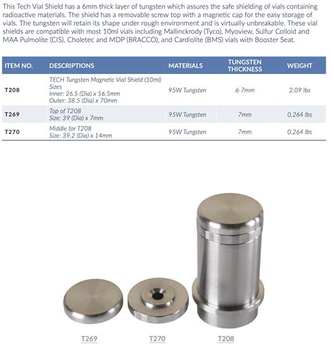 Tungsten Magnetic Vial Shield Shields For Life