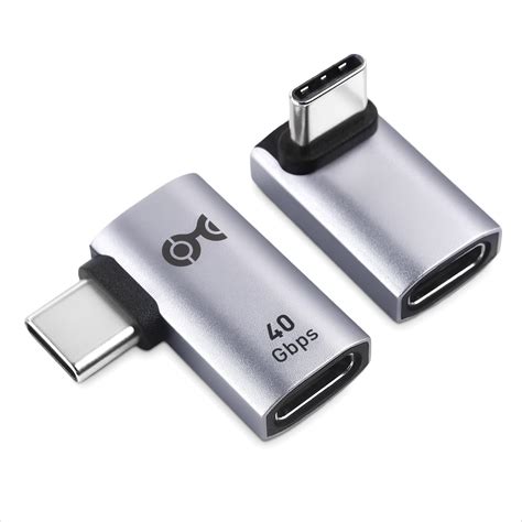 Buy Cable Matters Combo Pack 40gbps Right Angle Usb C Adapter Kit With 240w Pd 90 Degree Usb C