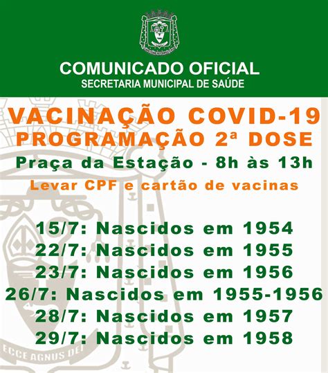 Prefeitura Municipal De S O Jo O Nepomuceno Vacina O Covid