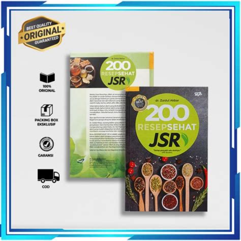 Jual Original Asli Buku Resep Sehat Jsr Dr Zaidul Akbar Terlaris