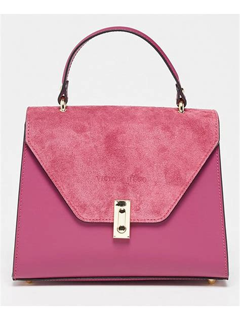 Victor Hugo Paris Leder Henkeltasche Shak In Pink B 23 5 X H 20