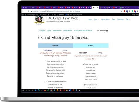 Cac Gospel Hymn Book Christ Apostolic Church Gospel Hymn Book