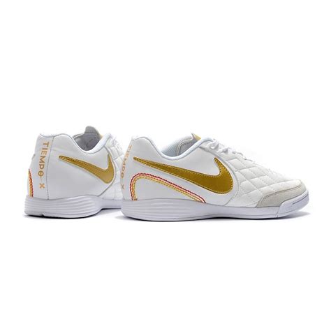 Chuteira NIKE Tiempo Legend 7 Academy Futsal R10 Branco Dourado