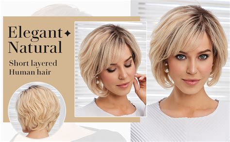 Amazon Haircube Short Blonde Wig For Women Hand Tied Lace Front