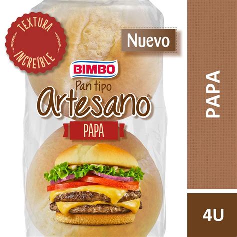 Bimbo Pan Tipo Artesano Para Hamburguesa De Papa Desde