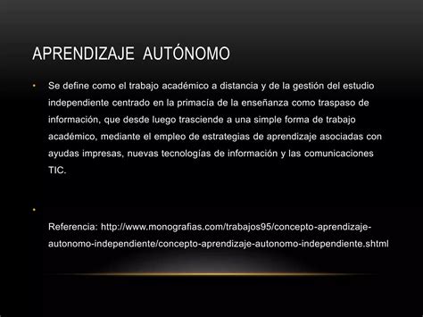 Aprendizaje Autonomo Ppt Descarga Gratuita