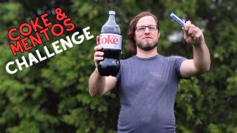 Coke And Mentos Challenge Chugging Coke With Mentos Youtube