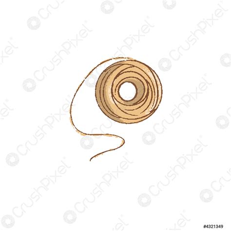 Circle Rope Frame Endless Rope Loop Isolated On White Including