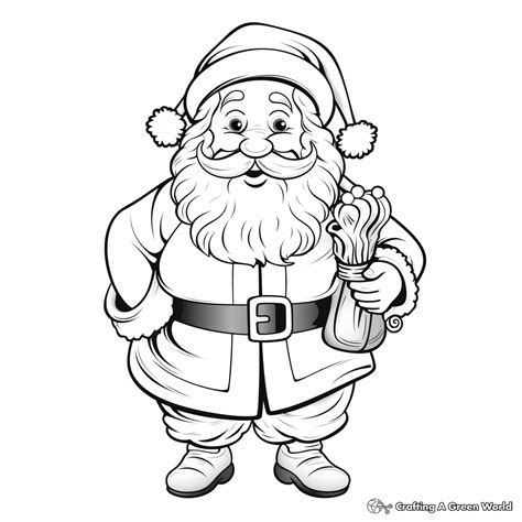 Printable Santa Claus Coloring Pages 2025