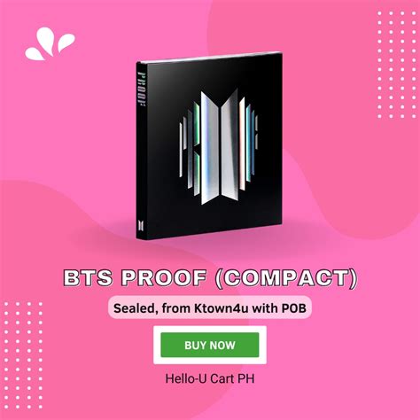 Bts Proof Compact Edition Sealed Anthology Album From Ktown U