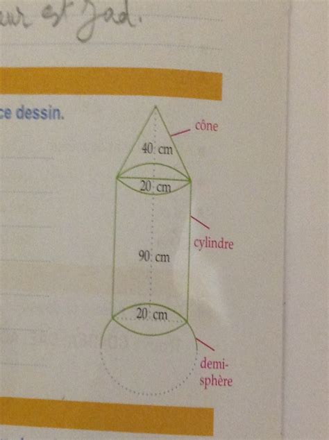 Bjr Svp Vous Pouvez Maider Calcule Le Volume De Ce Dessin Nosdevoirs Fr