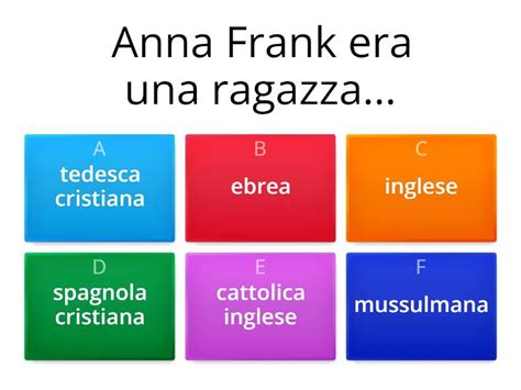 Il Diario Segreto Di Anna Frank Quiz