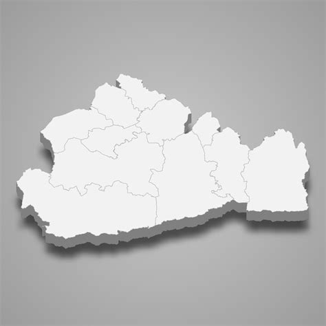 3d map of Surrey is a ceremonial county of England 8041846 Vector Art