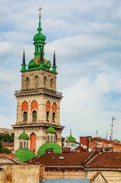 Lviv Ucr Nia Arquitetura Cidade Velha Vista Da Cidade Monumentos