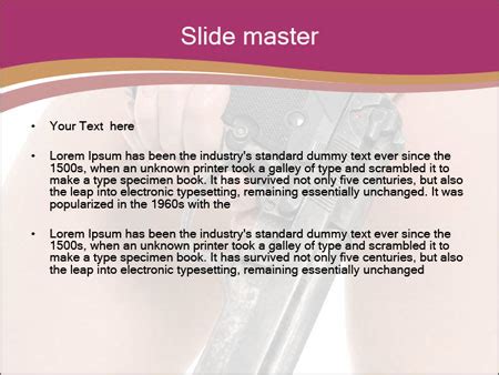 Naked Woman With Gun PowerPoint Template Backgrounds Google Slides ID 0000013385