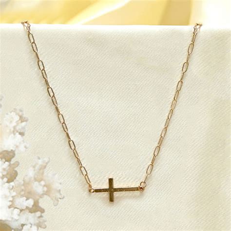 Ayesha Metallic Gold Cross Pendant Western Necklace Buy Ayesha