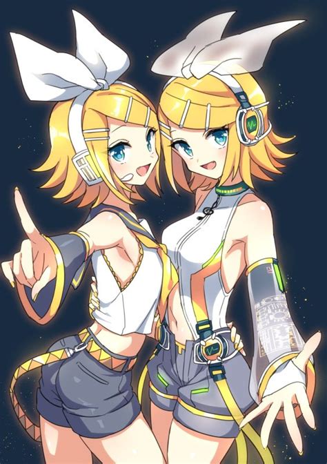 Kagamine Rin And Kagamine Rin Vocaloid Drawn By Akiyoshi Tama Pete