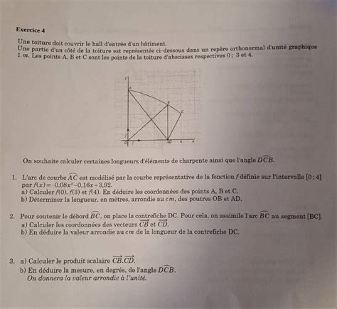 R Solu Une Toiture Doit Couvrir Le Hall D Entr E D Un B Timent Une