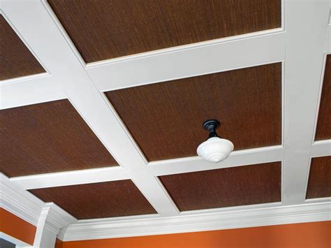 How To Install Grasscloth On A Coffered Ceiling Hgtv