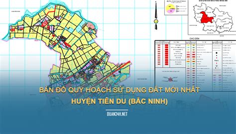 Bản đồ quy hoạch sử dụng đất huyện Tiên Du Bắc Ninh