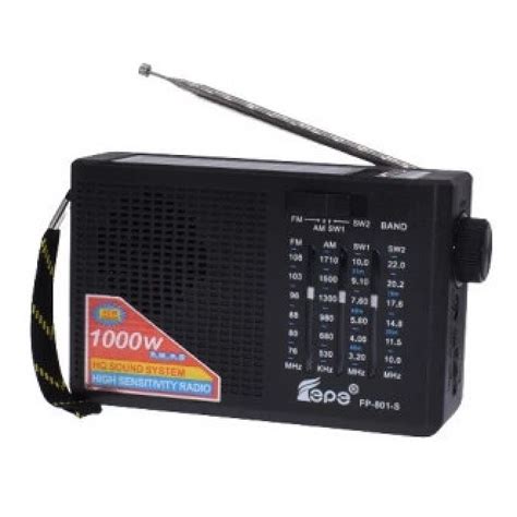 Radio Portabil Cu Incarcare Solara Si Acumulator Portabil Fp 801 S