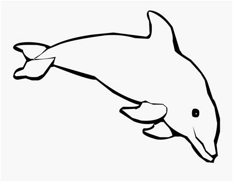 Clip Art Black And White Dolphin Printable Dolphin Colouring Page