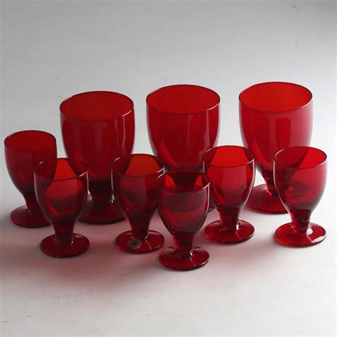 SNAPSGLAS Och VINGLAS 9 Delar Reijmyre 1900 Tal Glas Bruksglas