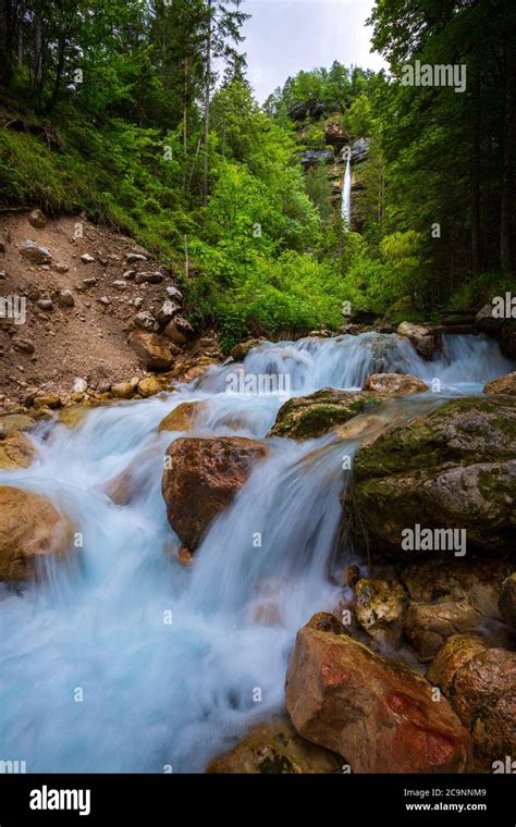 Pericnik Waterfall In Triglav National Park Slovenjia Stock Photo Alamy