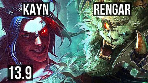 KAYN Vs RENGAR JNG Rank 5 Kayn 1 1M Mastery Godlike 300 Games