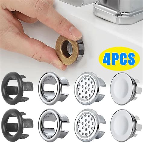 Pcs Sink Overflow Ring Cover Replacement Bathroom Basin Trim Bath