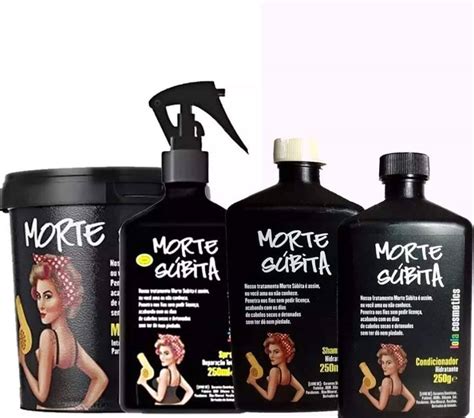 Kit Morte Súbita 4 ITENS Shampoo Condicionador Máscara e Spray de