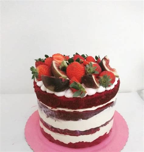 Naked Cake Red Velvet Frutas Cake Naked Cake Desserts