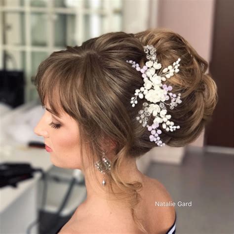 Свадебное украшение в причёску. Свадебная заколка с цветами – купить на ...